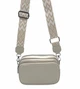 Стильна жіноча сумка cross-body з натуральної шкіри Wide-770 біла - изображение 12
