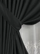 Комплект штор VR-Textil Bagema Rvs 150х270 2шт і Тюль 600х270 1895ш-1675т Чорний з білим 71-170/5 - зображення 4