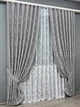Комплект штор VR-Textil Жаккард Мрамор 100х270 2шт и Тюль 400х270 1668ш-1529т Серый с белым 71-183/2 - изображение 2