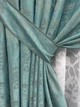 Комплект штор VR-Textil Жаккард Мармур 100х270 2шт и Тюль 300х270 1292ш-1529т Бирюзовый с белым 71-185/1 - изображение 4