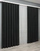 Комплект штор VR-Textil Bagema Rvs 150х270 2шт і Тюль 500х270 1895ш-1672т Чорний з білим 71-169/4 - зображення 3