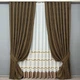 Комплект штор VR-Textil Лен Мрамор 200х270 2шт и Тюль 600х270 1261ш-1579т Коричневый с молочным 71-161/7 - изображение 1