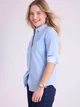 Рубашка хлопковая женская U.S. Polo Assn 215983-YI00A(Classic Blue) XS Голубая (786662152997) - изображение 4