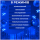 Гирлянда штора светодиодная 200LED 3х2м динамическая для дома синий GarlandoPro HM-0685 - изображение 7
