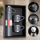 Термос із вакуумною ізоляцією Thermos 500 мл Сірий + 3 кухлі 150 мл, неіржавка сталь, подарункове паковання - изображение 1