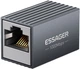 Соединитель витой пары ESSAGER Gigabit RJ45 Coupler Black (EZJRJK-XT0G-P) - изображение 1