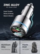Автомобільний FM-трансмітер RIWUSI BC61 Bluetooth 5.3 з зарядкою PD 30 Вт та QC3.0 18 Вт, сріблястий - зображення 2
