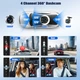 Автомобильный видеорегистратор 4 Channel Dash Cam 1080P + 3 камеры, ночное видение, IPS дисплей 3.16” - изображение 4