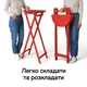 Стол барный деревянный складной круглый 110 см для кафе, ресторана, террасы Красный СД-50-110 - изображение 5