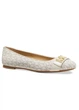 Жіночі балетки Michael Kors Jilly Ballet Flat на низькому каблучку класичні елегантні з монограмою кремові 37 - зображення 1
