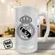 Пивной бокал с принтом "Классический логотип Real Madrid CF с короной" 500 мл кружка пивная подарок фанату Реала Мадрид - изображение 1