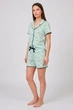 Пижама: рубашка и шортики Pijamoni 48(XL) Бирюзовый (150081) - изображение 2