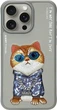 Etui plecki Nimmy Cool Cat do Apple iPhone 15 Pro Max Szare (6971080310911) - obraz 1