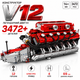 Конструктор двигатель Mould King V12 3472+ деталей с электромотором модель двигателя внутреннего сгорания, механический двигатель - изображение 1