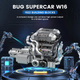 Конструктор двигатель гиперкара W16 Mould King 10201 с электромотором 2024 детали модель двигателя W16 Twin Turbo с коробкой перед - изображение 5