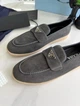 Лофери Prada Triangle Logo Suede 42 - изображение 7