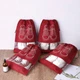 Набор чехлов для хранения и перевозки обуви Shoe Bag на затяжках, с окошком 10 шт 27 х 36 см Красный - изображение 3
