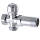 Угловой кран приборный трехходовой Koer 3/4x3/4x3/4 KR.521 ЗВ для сантехнических приборов (KR0148) - изображение 1