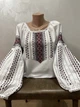 Стильна гуцульська вишиванка на білому домотканому полотні ручної роботи ж-3282. 2XL - зображення 5