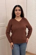 Светр INEDIT 10627 Brown ONE SIZE - изображение 3