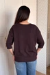Светр INEDIT 10865 Dark-Brown ONE SIZE - зображення 3