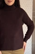 Светр INEDIT 10626 Dark-Brown ONE SIZE - зображення 4