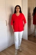 Светр INEDIT 10858 Red ONE SIZE - изображение 4