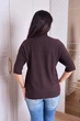 Светр INEDIT 10867 Dark-Brown ONE SIZE - зображення 3
