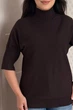Светр INEDIT 10867 Dark-Brown ONE SIZE - зображення 4