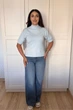 Светр INEDIT 10849 Light-Blue ONE SIZE - изображение 4