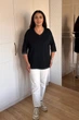 Светр INEDIT 10858 Black ONE SIZE - изображение 4