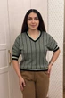 Светр INEDIT 10853-1 Green ONE SIZE - изображение 1