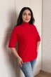 Светр INEDIT 10867 Red ONE SIZE - зображення 2