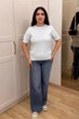 Светр INEDIT 10864 Light-Blue ONE SIZE - изображение 5