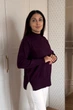 Светр INEDIT 10619 Dark-Violet ONE SIZE - изображение 2