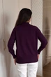 Светр INEDIT 10619 Dark-Violet ONE SIZE - изображение 3