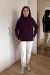 Светр INEDIT 10619 Dark-Violet ONE SIZE - изображение 6