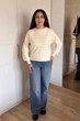 Светр INEDIT 10621 Latte ONE SIZE - изображение 5