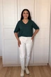 Светр INEDIT 10852 Dark-Green ONE SIZE - изображение 6