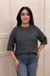 Светр INEDIT 10860 Dark-Grey ONE SIZE - изображение 5