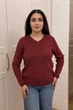 Светр INEDIT 10627 Bordo ONE SIZE - изображение 4