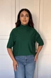 Светр INEDIT 10847 Dark-Green ONE SIZE - изображение 1