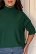 Светр INEDIT 10847 Dark-Green ONE SIZE - изображение 2