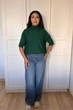 Светр INEDIT 10847 Dark-Green ONE SIZE - изображение 5