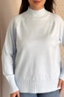 Светр INEDIT 10619-1 Light-Blue ONE SIZE - изображение 4