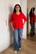 Светр INEDIT 10845 Red ONE SIZE - изображение 4