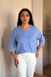Светр INEDIT 10858 Blue ONE SIZE - изображение 1