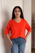 Светр INEDIT 10845 Orange ONE SIZE - изображение 1