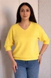 Светр INEDIT 10865 Yellow ONE SIZE - изображение 1