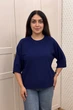 Светр INEDIT 10860 Dark-Blue ONE SIZE - изображение 1